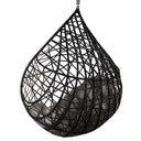 Ver imagem 2 de Cadeira Balanço Ninho Suspenso Gota Tramado C- Almofada Impermeável Acesse Móveis Preto-cinza