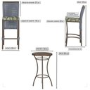 Ver imagem 2 de Mesa Bistrô 2 Banquetas Roma Corda Náutica Estofado 5 Trama Prata