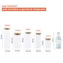 Ver imagem 3 de Potes de Vidro para Mantimentos com Tampa Bambu Oikos - 5 Pçs