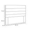 Cabeceira Decorativa Suelen Solteiro 90cm Corano Branco - Mozzelar - 3