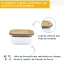 Ver imagem 3 de Conjunto 6 Potes Vidro Herméticos com Tampa de Bambu - Oikos