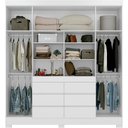 Ver imagem 2 de Guarda Roupa Casal 04 Portas com Espelho 66510 Branco Demobile Branco