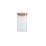 POTE DE MANTIMENTOS QUADRADO FLAT 250ML TAMPA BAMBU - OIKOS - 1