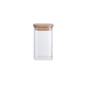 Ver imagem 1 de POTE DE MANTIMENTOS QUADRADO FLAT 250ML TAMPA BAMBU - OIKOS