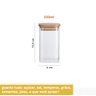 POTE DE MANTIMENTOS QUADRADO FLAT 250ML TAMPA BAMBU - OIKOS - 2