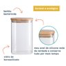 POTE DE MANTIMENTOS QUADRADO FLAT 1100ML TAMPA BAMBU - OIKOS - 3