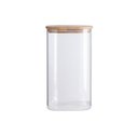 Ver imagem 1 de Pote de Mantimentos Quadrado Flat 1400ml Tampa Bambu - Oikos