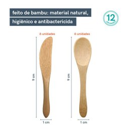 CONJUNTO DE MINI TALHERES DE BAMBU - OIKOS - 2