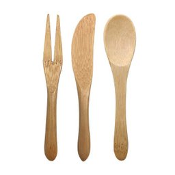 CONJUNTO DE MINI TALHERES DE BAMBU - OIKOS - 1
