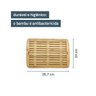Tabua / Migalheira para pao em Bambu com Grade Removível - 2