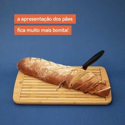 Tabua / Migalheira para pao em Bambu com Grade Removível - 4