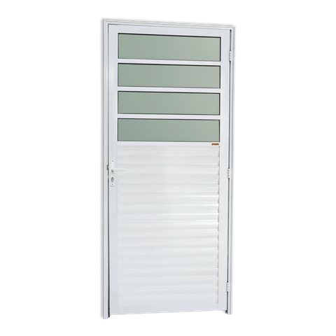 Porta de Cozinha Alumínio 86 Esq V.Boreal Branco Brimak