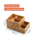 Ver imagem 2 de CAIXA ORGANIZADORA EM BAMBU 2 ANDARES - OIKOS