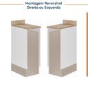 Ver imagem 5 de Balcão 1 Porta 30cm com Tampo com Rodapé Ipanema CabeCasa MadeiraOriginals Branco/Fendi Trama