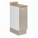 Ver imagem 2 de Balcão Planejado 1 Porta 30cm com Tampo com Rodapé Ipanema CabeCasa MadeiraOriginals Branco/Fendi