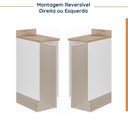 Ver imagem 5 de Balcão Planejado 1 Porta 30cm com Tampo com Rodapé Ipanema CabeCasa MadeiraOriginals Branco/Fendi