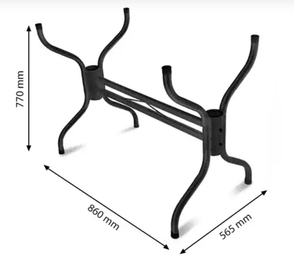 Base Retangular para Mesa Vidro Pedra Madeira Gab01:texturizado - 2