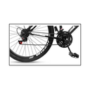Ver imagem 2 de Bicicleta Aro 26 Aero 21 Marchas Velox - Preto - Ello Cor:preto/branco