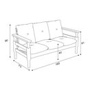 Ver imagem 2 de Sofá 3 Lugares Madeira Maciça Liz Multimóveis Vcr7000 - Floral Maracujá