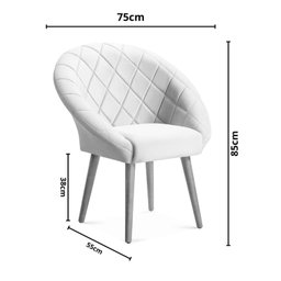 Poltrona Decorativa Emilia Bege - 5