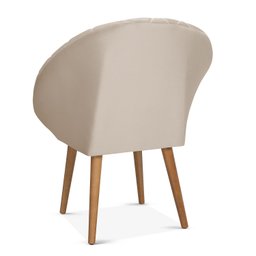 Poltrona Decorativa Emilia Bege - 4