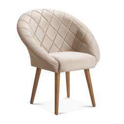 Poltrona Decorativa Emilia Bege - 1