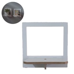Prateleira Decorativa Quadrada Branca 27 x 27 cm - 1