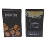 Lata Pote Decorativa Quadrada Arroz e Biscoito Kit Com 2 - 1