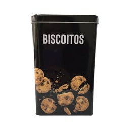 Lata Pote Decorativa Quadrada Arroz e Biscoito Kit Com 2 - 6