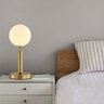 Luminária De Mesa Globo Dourado P/ 1 Lâmpada - 1