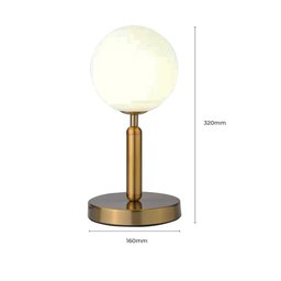 Luminária De Mesa Globo Dourado P/ 1 Lâmpada - 2