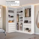 Ver imagem 6 de Closet Casal Modulado Andorra 6 Gavetas 8 Prateleiras Branco - Pnr Móveis
