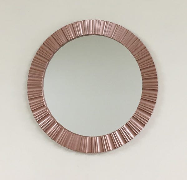 Espelho Redondo Moldura Rose 47cm 831 - 1
