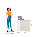 Ver imagem 5 de Cômoda Sapateira 1 Pt/4 Gav Doce Sonho Branco 2561 - Qmovi