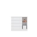 Ver imagem 4 de Cômoda Sapateira 1 Pt/4 Gav Doce Sonho Branco 2561 - Qmovi