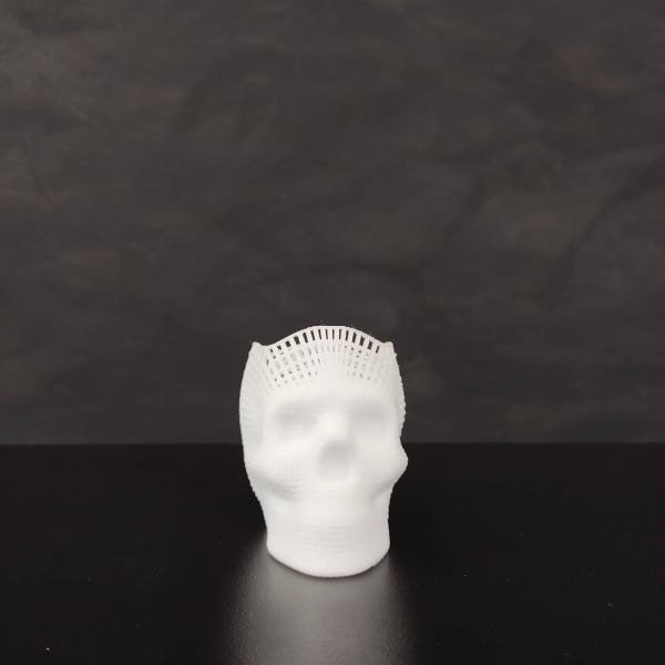 Porta Canetas Lápis Skull - Branco - 4
