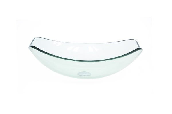 CUBA DE VIDRO OVAL CHANFRADA 46CM JATEADO - 1