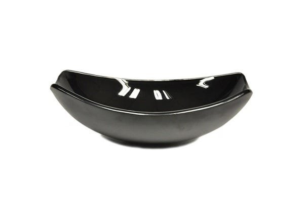 CUBA DE VIDRO OVAL CHANFRADA 46CM PRETA - 1