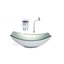 Ver imagem 1 de Cuba de Vidro Oval Chanfrada 51cm Prata + Valvula Click + Torneira Metal