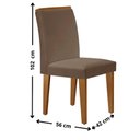 Ver imagem 4 de Conjunto Mesa de Jantar 120cm com 4 Cadeiras Estofadas Multimóveis Crrft-CON044 Madeirado/