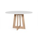 Ver imagem 1 de Mesa de Jantar Redonda 120 Cm Montreal Branco /jade