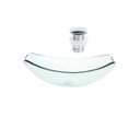 Ver imagem 1 de CUBA DE VIDRO OVAL CHANFRADA 51CM JATEADO + VALVULA CLICK