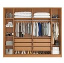 Ver imagem 2 de Guarda Roupa Zurich 100% MDF 6 Portas 2 Ripadas e 4 Lisas com 6 Gavetas - Bianchi Móveis