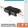 Kit Maçarico Longo Cabo Ergonômico 80cm Acendimento Automático Ajuste de Chama Soldagem + 1 Refil Gá - 4