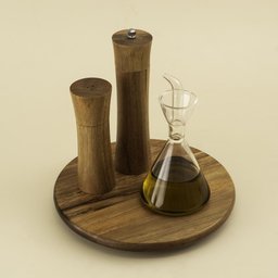 Tábua com Base Giratória de Acácia 25cm - Oikos - 3