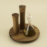 Tábua com Base Giratória de Acácia 25cm - Oikos - 3