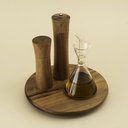 Ver imagem 3 de Tábua com Base Giratória de Acácia 25cm - Oikos