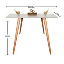 Ver imagem 2 de Aparador Pés Palito com Vidro Laqueado 80cm Branco