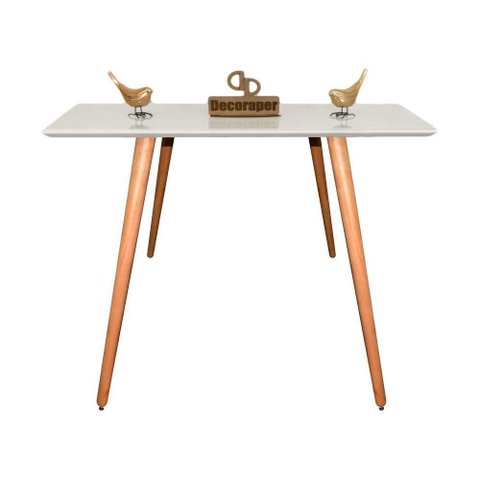 Aparador Pés Palito com Vidro Laqueado 80cm Branco