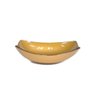 CUBA DE VIDRO OVAL CHANFRADA 51CM DOURADO REAL - 1